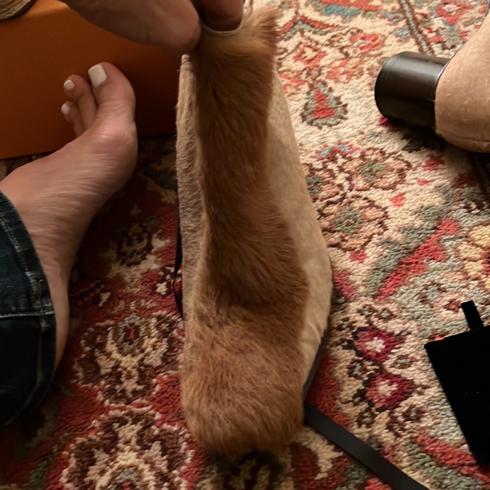 FENDI Ankle Boots worn 5 times . Very stylish and comfy . Camel hair camel. - Picture 10 of 12